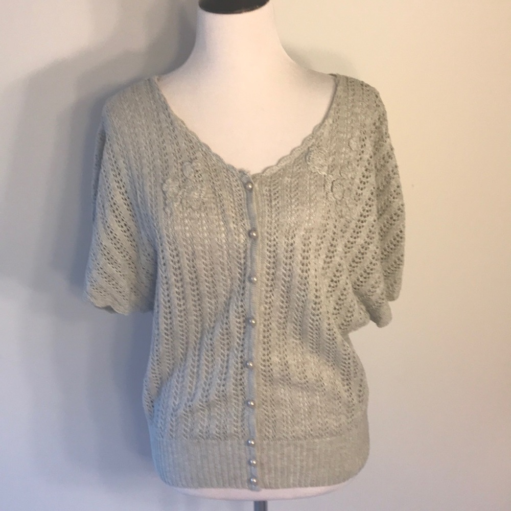 Anthropologie Nick & Mo Short Sleeved Sweater